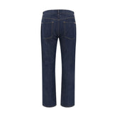 7FOR Blue Cotton Straight-Leg Jeans